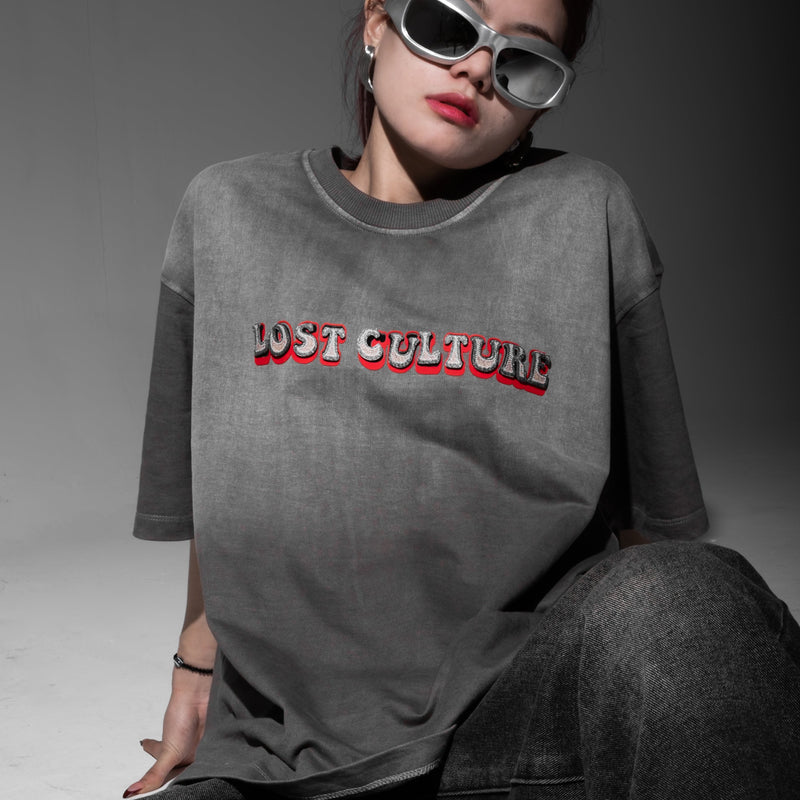 Grey Velcro Acid Grip Tee