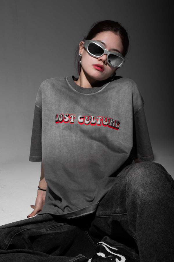 Grey Velcro Acid Grip Tee