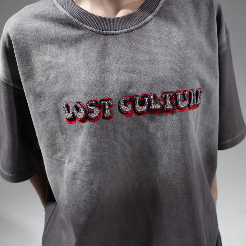 Grey Velcro Acid Grip Tee