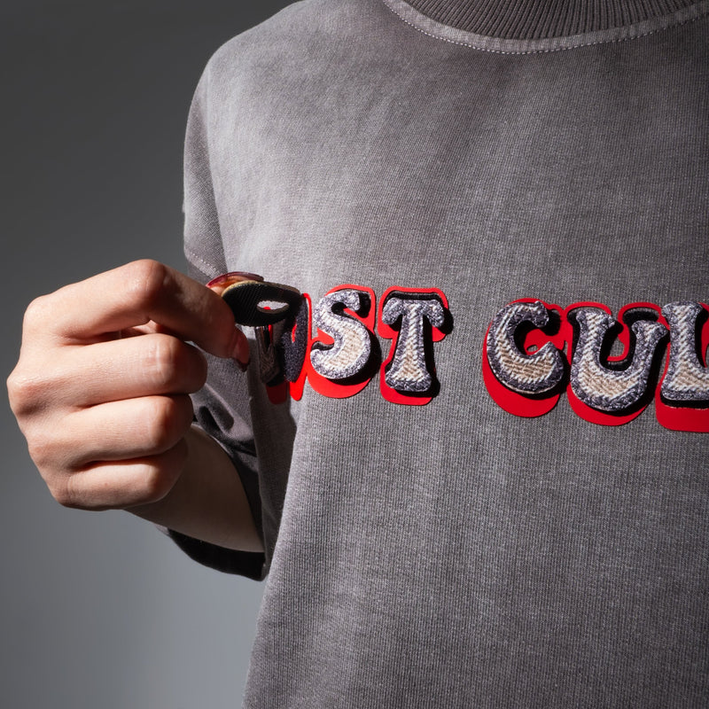 Grey Velcro Acid Grip Tee