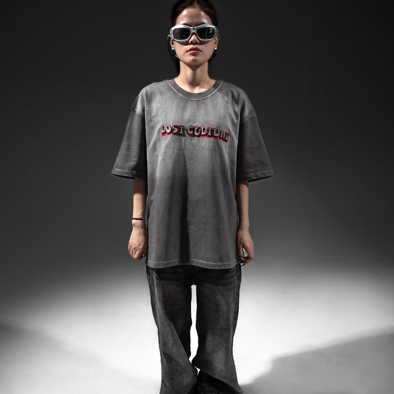 Grey Velcro Acid Grip Tee